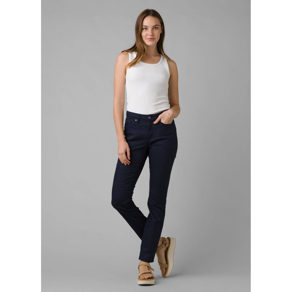 prAna Kayla High Rise Jean Women 2 Tall Indie Blue Slim Organic Stretch Gorpcore